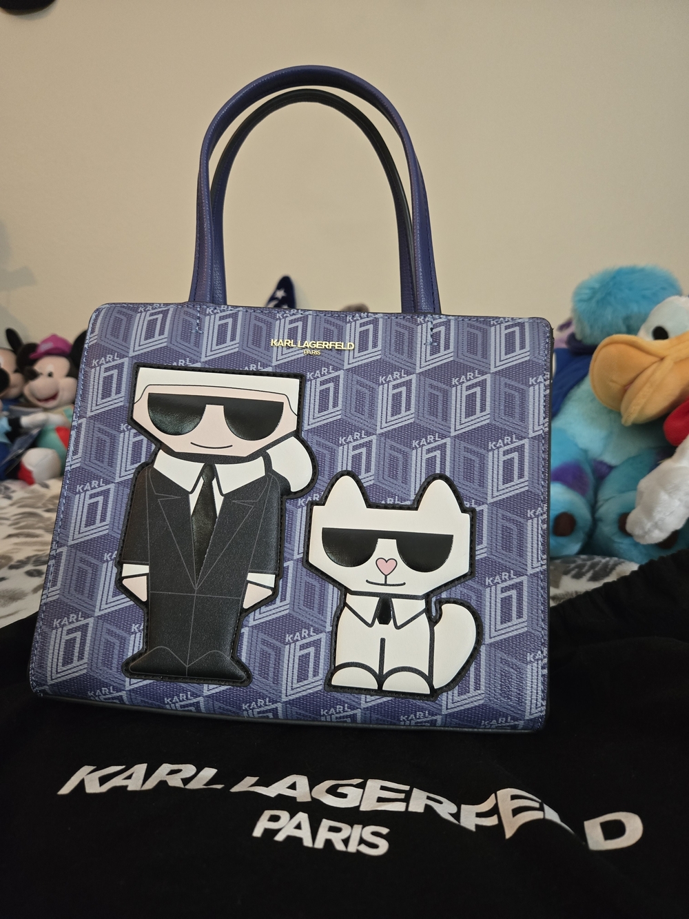 Karl Lagerfeld Maybelle Blue Top Handle And Crossbody Tote